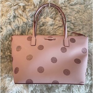 Kate Spade Pink Glitter Polka Dot Purse